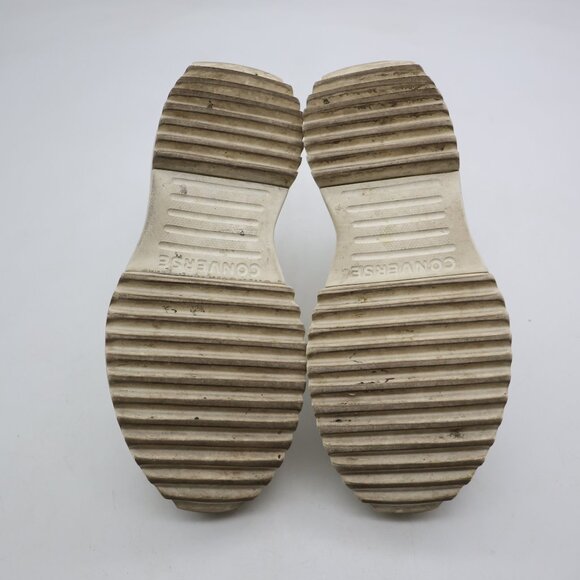 Converse Run Star Hi Egret Women's 5.5 White Leather Water Repellent Sneakers - Picture 7 of 10